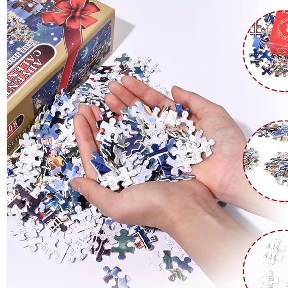 Advent Calendar Puzzle 2024 Christmas Jigsaw Puzzle Adult Kids 1008 Pieces 24 - Picture 2 of 6